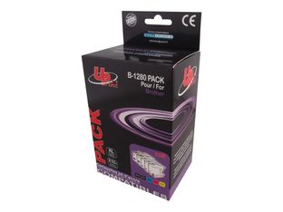 UPrint B-1280 PACK - paquete de 5 - tamaño XL - negro, amarillo, cián, magenta - compatible - cartucho de tinta (alternativa para: Brother LC1220BK, Brother LC1220C, Brother LC1220M, Brother LC1220Y, Brother LC1240BK, Brother LC1240C, Brother LC1240M, Br