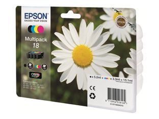 Epson 18 Pâquerette - Pack de 4 - noir, cyan, magenta, jaune - cartouche d'encre originale
