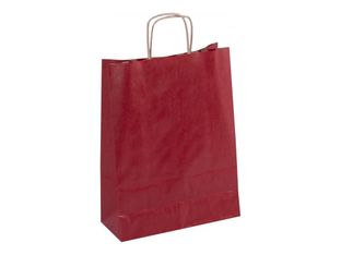 Apli - Sac kraft - poignées -35 x 16 x 40 cm - rouge