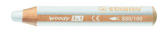 STABILO Woody 3 in 1 - Crayon de couleur pointe large - blanc
