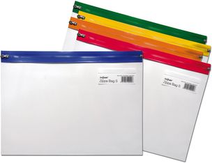 Snopake Zippa-Bag S - Pochette renforcée zippée - 255 x 190 mm - disponible dans différentes couleurs