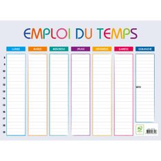 Emploi du temps Multicolore - 29,5 x 22 cm - Exacompta