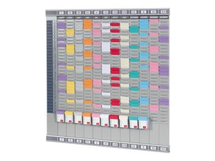 Nobo - Planning mural à cartes - 12 colonnes - 32 fentes - Indice 1.5 - 645 x 660 mm