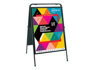 INOVSHOP - Chevalet de sol magnétique - 60 x 80 cm - double face