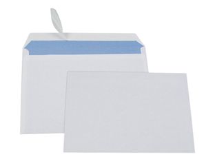 GPV ÉCONOMIQUE - 500 Enveloppes blanches - 114 x 162 mm - autocollantes (sans bande)