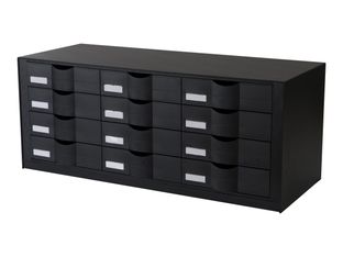 Bloc de classement 12 tiroirs - compatible avec les armoires EASY OFFICE - noir