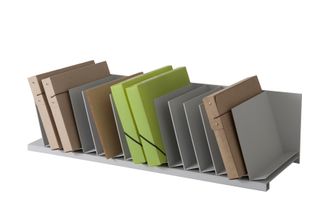 Trieur organiseur de bureau - 16 cases inclinées - gris