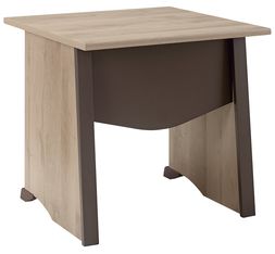 Bureau MAMBO - 80 cm - Pieds panneaux - Chêne/chocolat