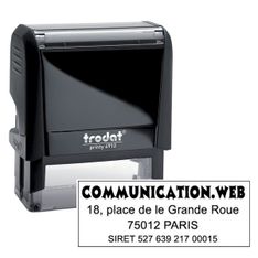 Tampon personnalisé avec 5 lignes de texte - zone d'impression 47 x 18 mm - Trodat Printy 4912