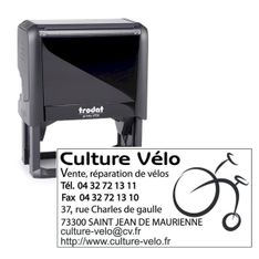 Tampon personnalisé avec 9 lignes de texte - zone d'impression 75 x 38 mm - Trodat Printy 4926