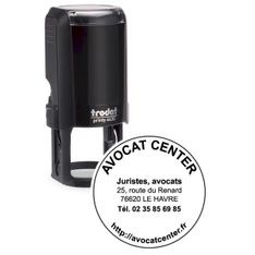 Tampon rond personnalisé avec 7 lignes de texte - zone d'impression diamètre 30 mm - Trodat Printy 4630