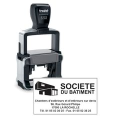 Tampon métallique personnalisé avec 7 lignes de texte - zone d'impression 49 x 28 mm - Trodat Professional 5203