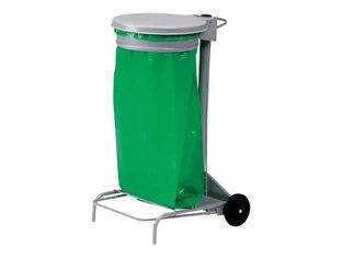 Rossignol by CEP - Support à pédale gris pour sacs poubelle 110L 