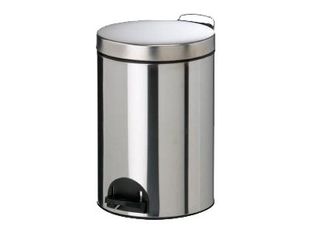 Rossignol Sanelia - Poubelle à pédale métallique - 14 L - acier inoxydable