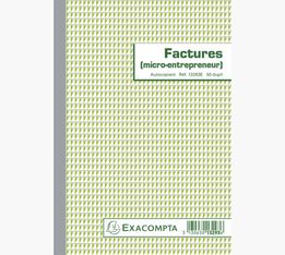 Exacompta - Manifold Carnet de factures pour micro-entrepreneurs - 50 dupli - 21 x 14,8 cm