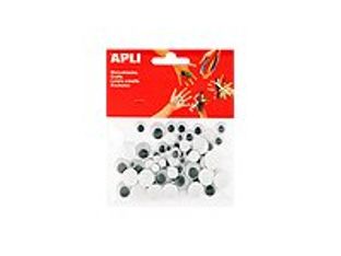 Apli - 100 yeux mobiles adhésifs - noir