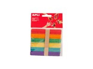 Apli - 40 bâtons de bois - coloris assortis