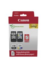 Canon PG-510/CL-511 - Pack de 2 - noir, couleur (cyan, magenta, jaune) - cartouche d'encre originale