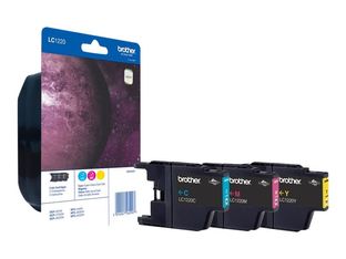 Brother LC1220 - Pack de 3 - cyan, magenta, jaune - cartouche d'encre originale