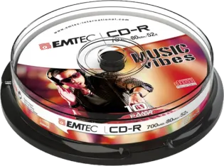 EMTEC CD-R 80 min 700 Mo 52x CB x 10
