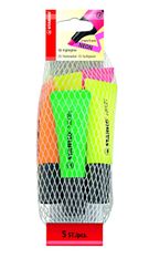STABILO NEON - Filet 5 Surligneur fluo fluos - orange, 2 jaune, vert, rose