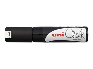 UNI CHALK - Marqueur craie - pointe biseau large - noir