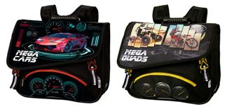 Megacars - Cartable 38 cm - 2 compartiments - Oberthur