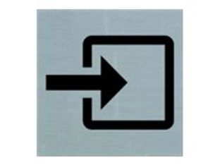 Pickup - Plaque de signalisation -  80 x 80 mm - autocollant - entrée