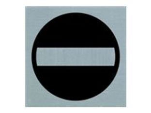 Pickup - Plaque de signalisation -  80 x 80 mm - autocollant - entrée interdite