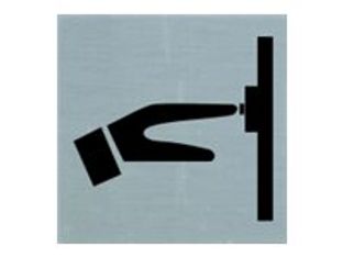 Pickup - Plaque de signalisation -  80 x 80 mm - autocollant - sonnez