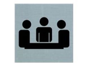 Pickup - Plaque de signalisation -  80 x 80 mm - autocollant - salle de réunion