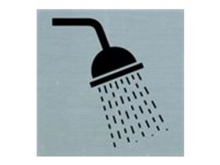 Pickup - Plaque de signalisation -  80 x 80 mm - autocollant - douche