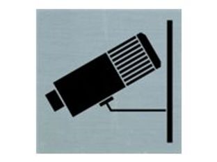 Pickup - Plaque de signalisation -  80 x 80 mm - autocollant - surveillance / camera in use