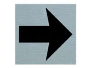 Pickup - Plaque de signalisation -  80 x 80 mm - autocollant - flèche de direction