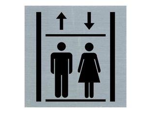 Pickup Alulook - Pictogramme Ascenseur - 80 x 80 mm