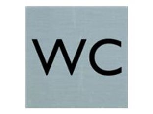 Pickup - Plaque de signalisation -  80 x 80 mm - autocollant - WC