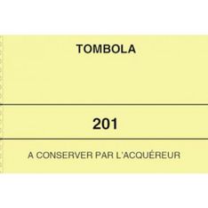 ELVE - 10 Blocs tombola 3 volets de 100 tickets - 50 x 150 mm - numéroté - jaune
