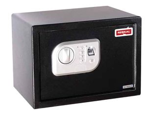 Reskal SFP - Coffre-fort 16L - à empreinte digitale ou code - acier noir