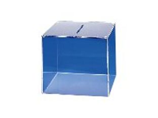 INOVSHOP - Urne de comptoir élémentaire - couvercle amovible - 21 x 21 x 21 cm - incolore