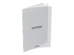 Conquérant Classique - Cahier polypro 24 x 32 cm - 96 pages - grands carreaux (Seyes) - transparent