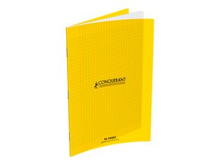 Conquérant Classique - Cahier polypro 24 x 32 cm - 96 pages - grands carreaux (Seyes) - jaune