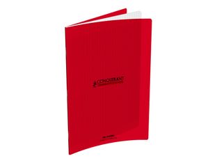 Conquérant Classique - Cahier polypro 24 x 32 cm - 96 pages - grands carreaux (Seyes) - rouge