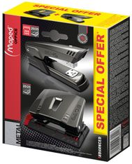 Maped - Kit agrafage Advanced : agrafeuse Half Strip + perforateur 20/25 feuilles