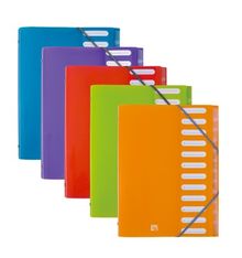 Oxford School Life - Trieur polypro 12 positions - disponible dans différentes couleurs