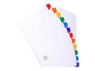 Exacompta Nature Future - Intercalaire 12 positions Janvier à Décembre - A4 - carte blanche