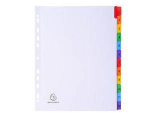 Exacompta Nature Future - Intercalaire 12 positions numériques 1 à 12 - A4 Maxi - carte blanche