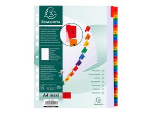 Exacompta Nature Future - Intercalaire 31 positions numériques 1 à 31 - A4 Maxi - carte blanche