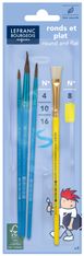 Lefranc Bourgeois - Pack de 4 - Pinceaux - plusieurs diamêtres disponibles