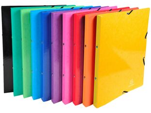 Exacompta Iderama - Classeur à élastiques 4 anneaux - Dos 20 mm - A4 - pour 140 feuilles - disponible dans différentes couleurs