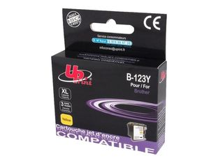 Cartouche compatible Brother LC121/LC123/LC125 - jaune - Uprint